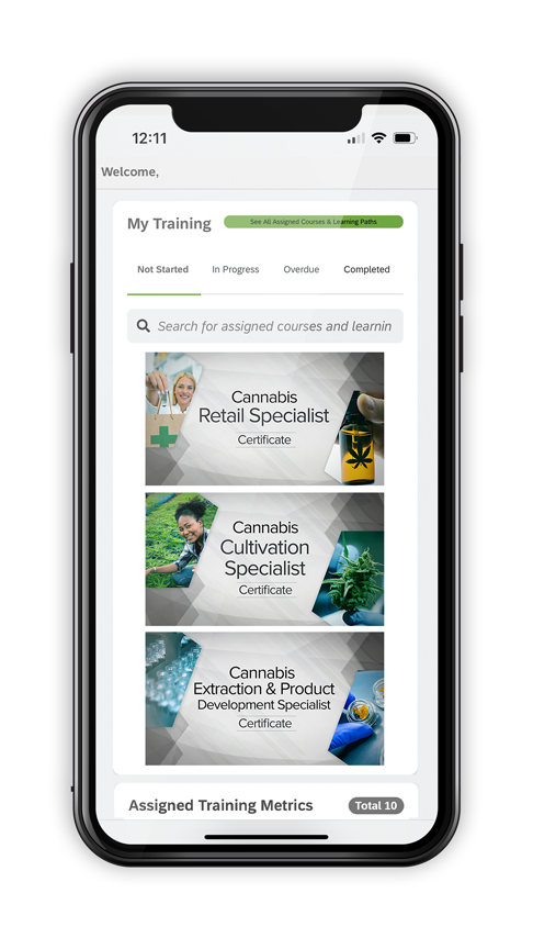 course learning management system on mobile device